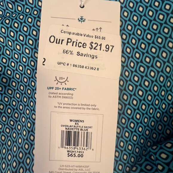 Lady Hagen‎ XS Ruffle Skort Blue - Picture 6 of 8